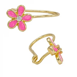 Bijuterii aur galben 14 K cercei copii colectie noua model FLORICICA - Img 3