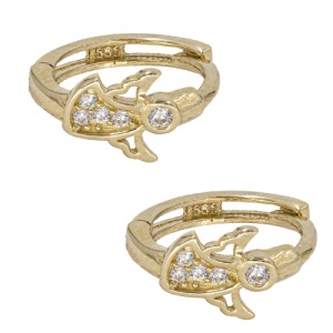 Bijuterii aur galben 14 K cercei copii colectie noua model INGERAS