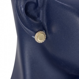 Bijuterii aur galben 14 K cercei cu filet colectie noua model ROTUND - Img 3