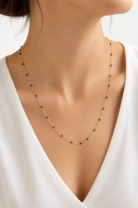 Bijuterii aur galben 14 K Colier colectie noua ITALIA model GREEN