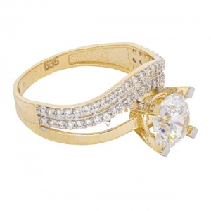 Bijuterii aur galben 14 K inel colectie noua model ABSTRACT - Img 3