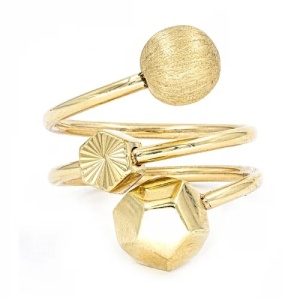 Bijuterii aur galben 14 K inel colectie noua model BILUTA GEOMETRICA - Img 3