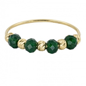 Bijuterii aur galben 14 K inel colectie noua model BILUTE - GREEN