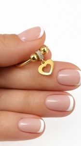 Bijuterii aur galben 14 K inel colectie noua model CHARM - INIMA - Img 2