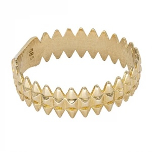 Bijuterii aur galben 14 K inel colectie noua model GEOMETRIC - Img 4