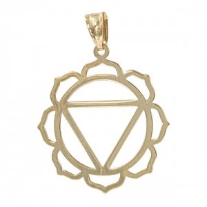 Bijuterii aur galben 14 K pandantiv colectie noua model CHAKRA PLEXULUI SOLAR - MANIPURA