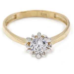 Bijuterii aur galben inele de logodna colectii noi model SOLITAIRE R 20