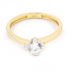 Bijuterii aur galben inele de logodna colectii noi model SOLITAIRE R 11