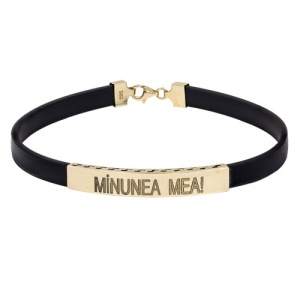 Bijuterii personalizate aur 14 K bratara silicon PERSONALIZATA colectie noua model PLACUTA