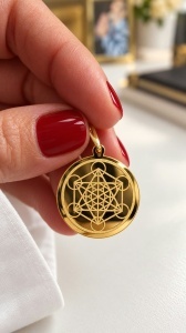 Bijuterii personalizate aur 14 K model BANUT - CUBUL LUI METATRON
