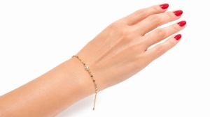 Bratara aur galben 14 K colectie ITALIA model ASPIRINA - WHITE