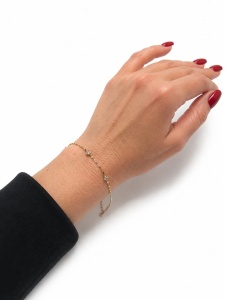 Bratara aur galben 14 K colectie ITALIA model ASPIRINA - Img 2