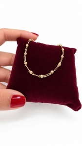 Bratara aur galben 14 K colectie ITALIA model BILUTE - Img 2