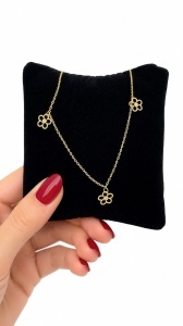 Bratara aur galben 14 K colectie ITALIA model FLOARE - Img 2