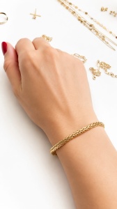 Bratara aur galben 14 K colectie ITALIA model FRANGHIUTA