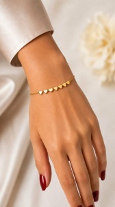 Bratara aur galben 14 K colectie ITALIA model INIMIOARE
