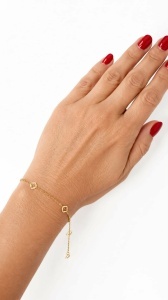 Bratara aur galben 14 K colectie ITALIA model ROMB - Img 2