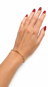 Bratara aur galben 14 K colectie ITALIA model ZA IN ZA - Img 3