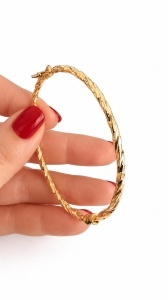 Bratara fixa aur galben 14 K colectie ITALIA model RASUCIT - Img 2