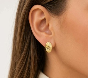 Cercei aur 14 K model OVAL - SATINAT
