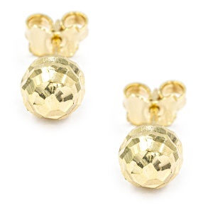 Cercei aur galben 14 K colectie ITALIA model BILUTA 0.6 cm