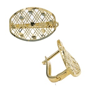 Cercei aur galben 14 K colectie ITALIA model FANTEZIE - Img 2
