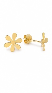 Cercei aur galben 14 K model FLOARE
