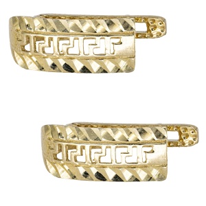Cercei aur galben 14 K model GEOMETRIC