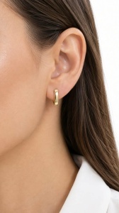 Cercei aur galben 14 K model GEOMETRIC