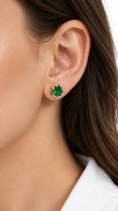 Cercei din aur 14 K colectie noua ITALIA model GREEN