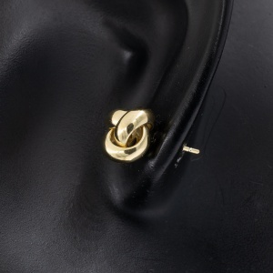 Cercei din aur galben 14 K colectie noua ITALIA model TURBAN - Img 3