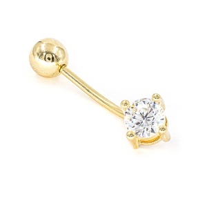 Cercel pentru buric aur galben 14 K model PIETRICICA