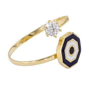 Inel copii aur galben 14 K model OCHI DE DEOCHI - Img 2