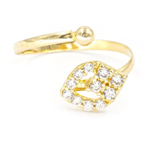 Inel copii aur galben 14 K model OVAL