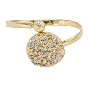 Inel copii aur galben 14 K model ROTUND