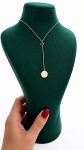 Lant cu pandantiv aur galben 14 K colectie ITALIA model BANUT si ROMB