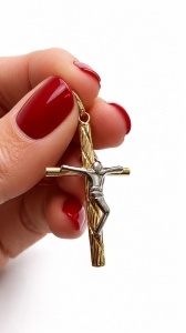 Pandantiv aur galben 14 K colectie ITALIA model CRUCE