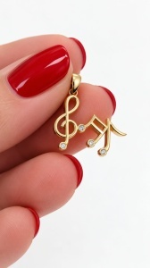 Pandantiv aur galben 14 K colectie noua model SOLFEGIU