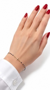 Bijuterii aur galben 14 K bratara colectie noua ITALIA model CRUCE - BLUE