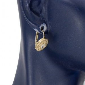 Bijuterii aur galben 14 K cercei colectie noua ITALIA model OVAL - Img 3
