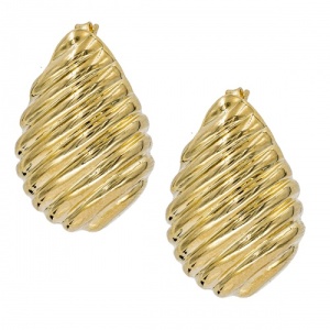 Bijuterii aur galben 14 K cercei colectie noua ITALIA model RASUCIT