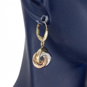 Bijuterii aur galben 14 K cercei colectie noua ITALIA model TURBAN - Img 3