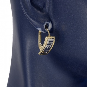 Bijuterii aur galben 14 K cercei colectie noua model GEOMETRIC - Img 3