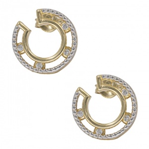 Bijuterii aur galben 14 K cercei colectie noua model GEOMETRIC