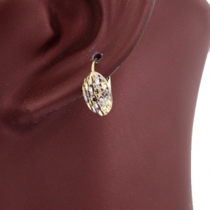 Bijuterii aur galben 14 K cercei colectie noua model OVAL - Img 3