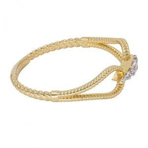 Bijuterii aur galben 14 K inel colectie noua model ABSTRACT - Img 2