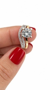Bijuterii aur galben 14 K inel colectie noua model ABSTRACT