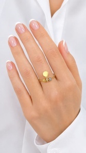 Bijuterii aur galben 14 K inel colectie noua model CHARM - BANUT
