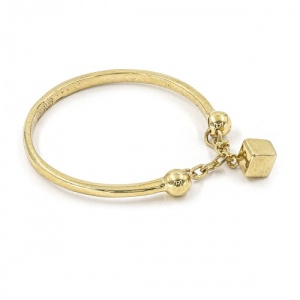 Bijuterii aur galben 14 K inel colectie noua model CUB - Img 2