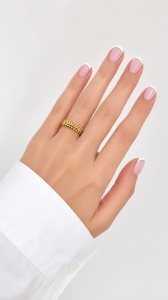 Bijuterii aur galben 14 K inel colectie noua model GEOMETRIC
